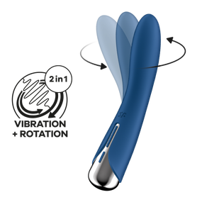 Вибратор с ротацией Spinning Vibe 1 синий Satisfyer (Германия) sexstyle