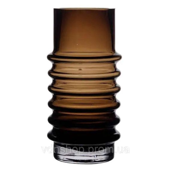 Ваза стеклянная декоративная 31 см в скандинавском стиле для цветов и интерьера 3 л Черная HP-10-23 | Зображення 1