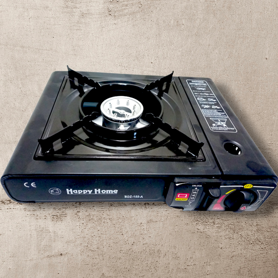 Туристична газова плитка happy home bdz-155-a на 227г/400мл картриджі | Зображення 1