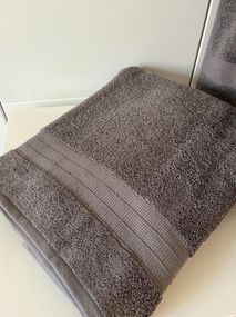 Банний рушник махровий 50*90 сірий