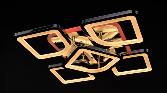 Люстра світлодіодна стельова LED світильник для квартири на стелю лед з пультом 26113 Хром 11х40х40 см. | Зображення 9