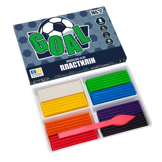 Пластилин YES Football 540712 8 цветов | Зображення 1