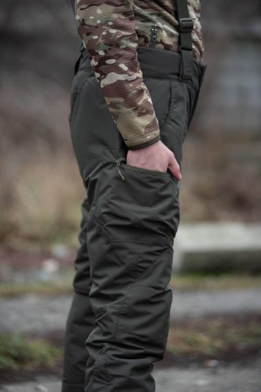 Штани зимові Nord Storm на підтяжках Олива Military R + -30 | Зображення 4