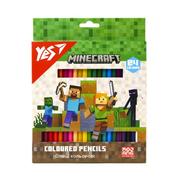 Набір кольорових олівців YES Minecraft 290770 24 кольорів