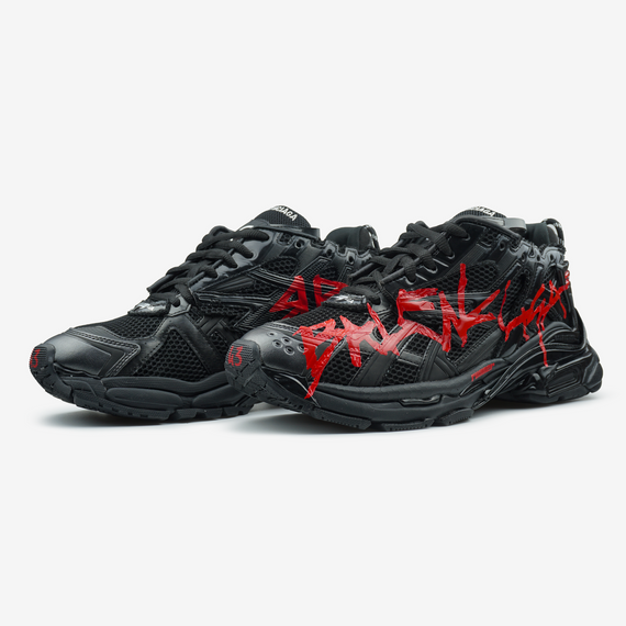 Кросівки Ba1lenc1iagaRunner Graffiti Black Red 12003 45 29-29.5 см | Зображення 4