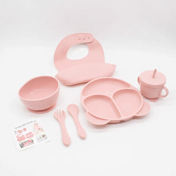 Набір дитячого посуду, 6 предметів / Набір дитячого силіконового посуду | Зображення 2