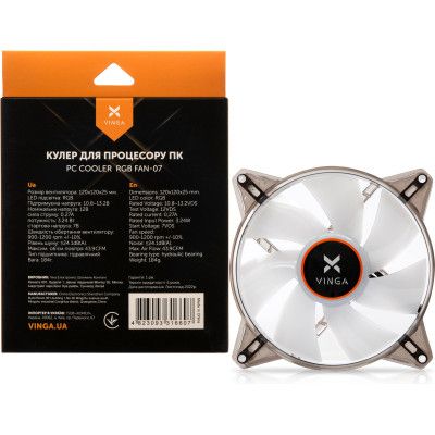 Кулер для корпуса Vinga RGB fan-07 | Зображення 4