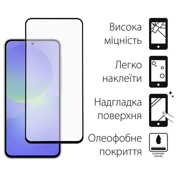 Скло захисне Dengos Full Glue Samsung Galaxy A36 5G (black) (TGFG-387) | Зображення 1