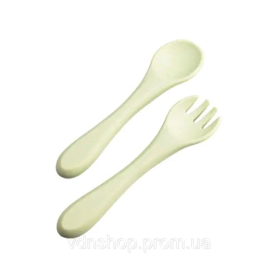 Дитячий набір силіконового посуду 7 предметів Зелений HP34546G | Зображення 3