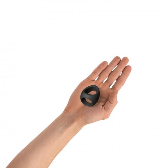 Эрекционное кольцо двойное Love To Love FLUX RING - BLACK ONYX | Зображення 4