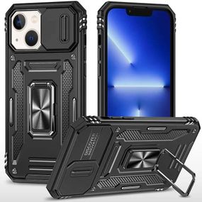 Ударостійкий чохол Camshield Army Ring для Apple iPhone 13 (6.1") Чорний / Black