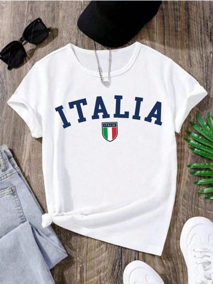 Футболка женская с принтом повседневная S Белая