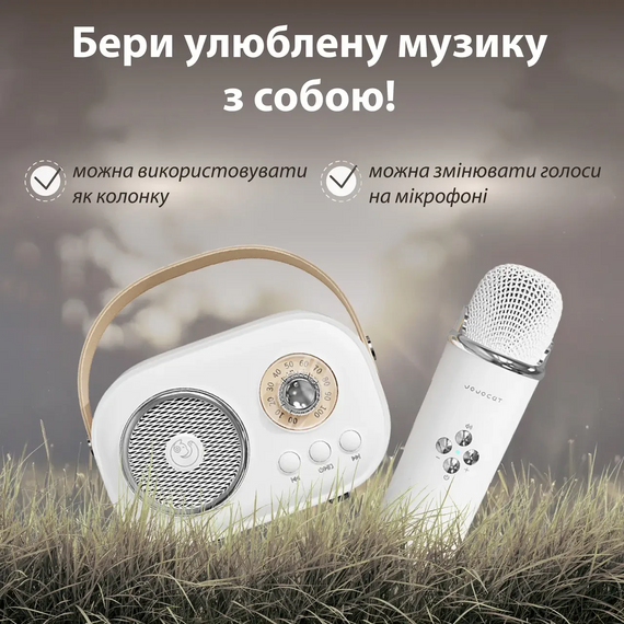 Портативна бездротова колонка C‑20 BT/TF/USB/FM 5 Вт (C20W) з мікрофоном | Зображення 3