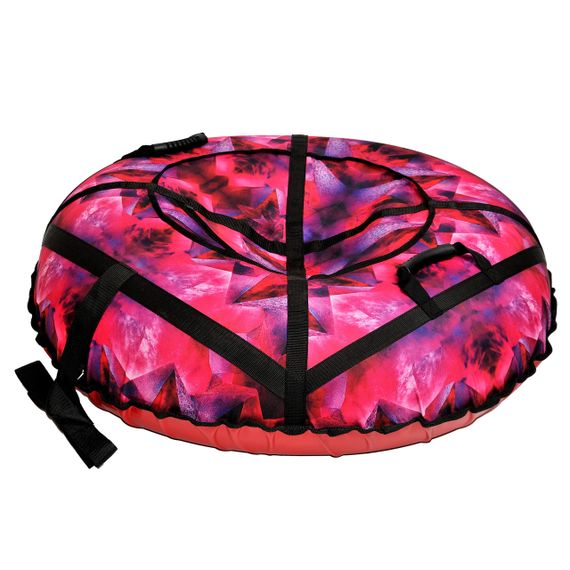 Тюбінг 100 см "рожевий кристал" (Оксфорд, ПВХ) плюшка для снігу | Зображення 1