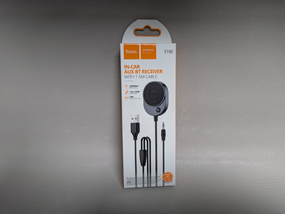 Автомобільний FM-модулятор Hoco E150 Bluetooth, USB, AUX, швидка зарядка, чорний
