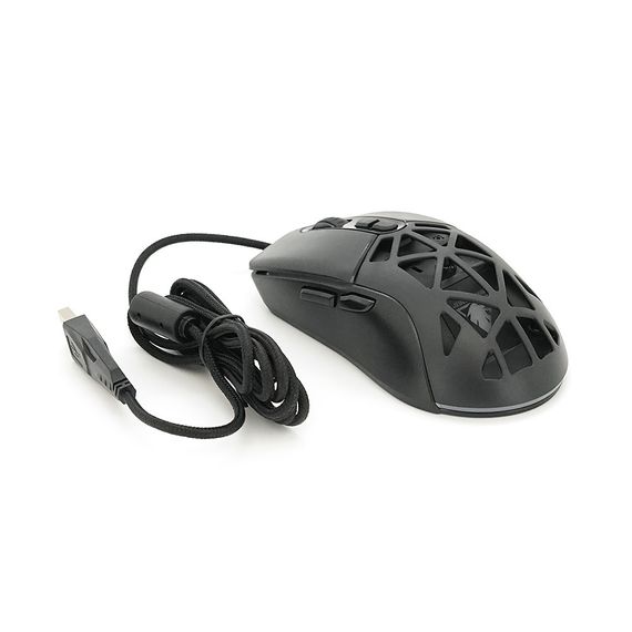 Миша провідна JEDEL GM1390, 7 кнопок, 1000/2400/3200/4800/6400/7200DPI, кабель 1,5 м. RGB підсвічування. Змінна панель. Black. Box | Зображення 2