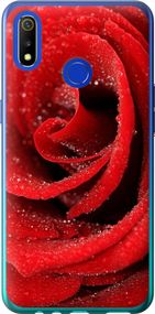 Чехол на Realme 3 Красная роза "529u-1869-17620"