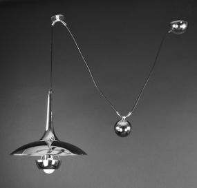 Люстра підвісна на 1 лампочку 27165 Хром 40-150х30х30 см.