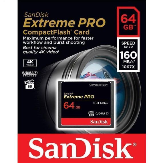 Карта пам'яті SanDisk CompactFlash Extreme Pro 64GB | Зображення 2
