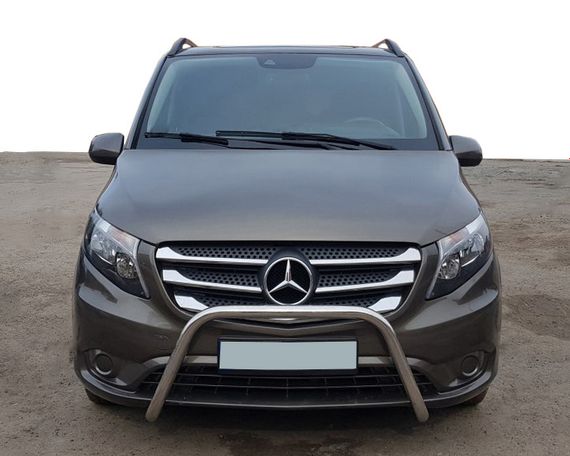 Кенгурятник WT006 (нерж.) для Mercedes Vito / V W447 2014-2024 гг