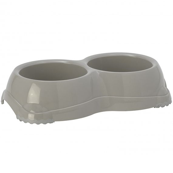 Миска двойная Moderna Double Smarty Bowl, 2 шт х 650 мл, серый