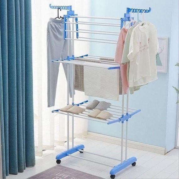Сушилка для вещей Складная сушилка для белья Garment Rack With Wheels | Зображення 2
