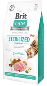 Корм Brit Care Cat Grain Free Sterilized Urinary Health полнорационный беззерновой сухой на основе куриного мяса для стерилизованных кошек 7 кг