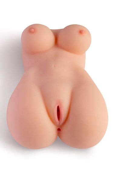 Мастурбатор мини-торс с вибрацией Real Body Real Amber, вагина и анус, 25х18см Sex Aura | Зображення 2