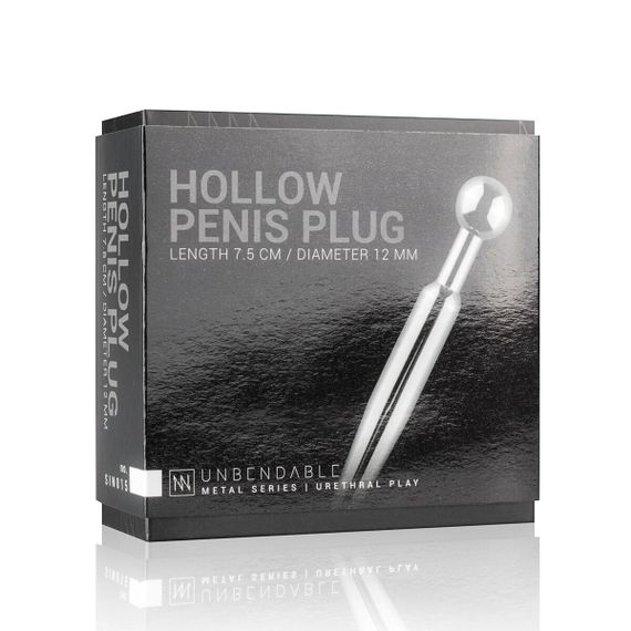 Порожнинний уретральний стимулятор Sinner Gear Unbendable – Hollow Penis Plug, довж.7,5см, діам.12мм | Зображення 4