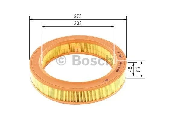 Фільтр повітряний BEDFORD ASTRAMAX, OPEL KADETT, BOSCH (1457429053) | Зображення 2