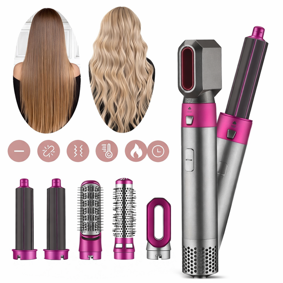 Стайлер для укладки волос Hot Air Styler 5в1 с эффектом Коанда, 1000 Вт, 5 насадок, с кейсом | Зображення 3