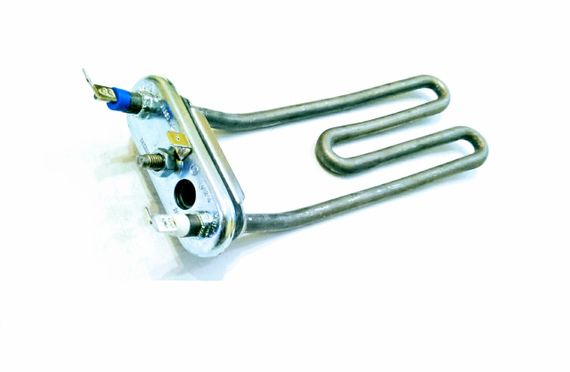 Тен 1950w L-205 для пральної машини ARISTON (Арістон) з отвором, вигнутий з бортом.Thermowatt(Італія)