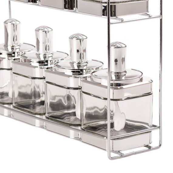 Банки для сипучих продуктів набір з 8 шт скляні ємності для зберігання з кришкою і ложкою HP531FS1034Y | Зображення 3