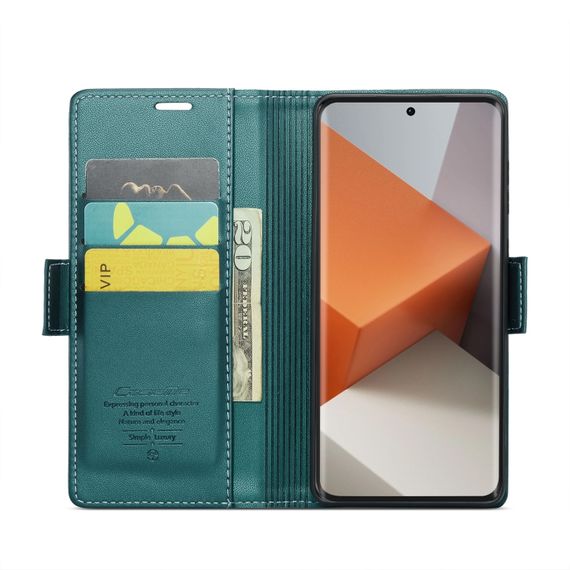Шкіряний чохол-книжка Retro Case для Xiaomi Redmi Note 13 Pro Plus колір Зелений | Зображення 1