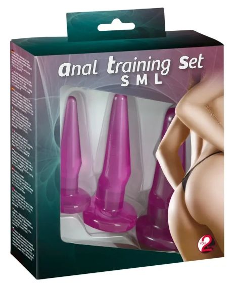 Набор фиолетовых анальных пробок sexstyle | Зображення 5