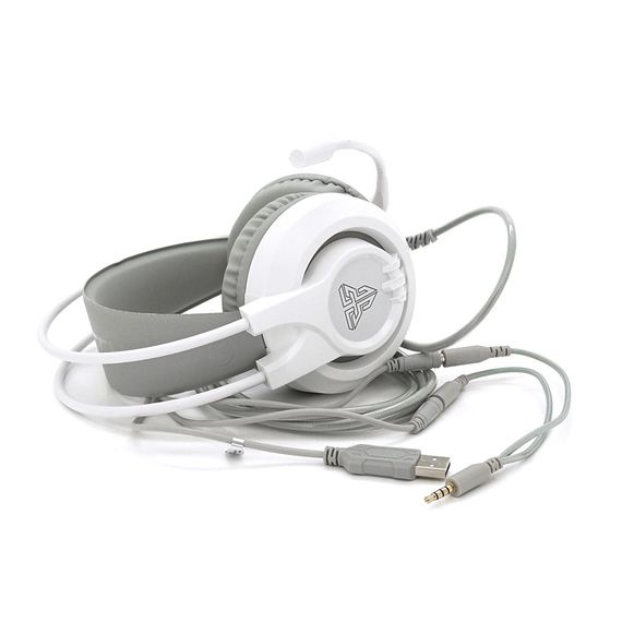 Ігрові навушники з мікрофоном Fantech HG20, 7.1-Channel, RGB, USB, White, Color Box | Зображення 3