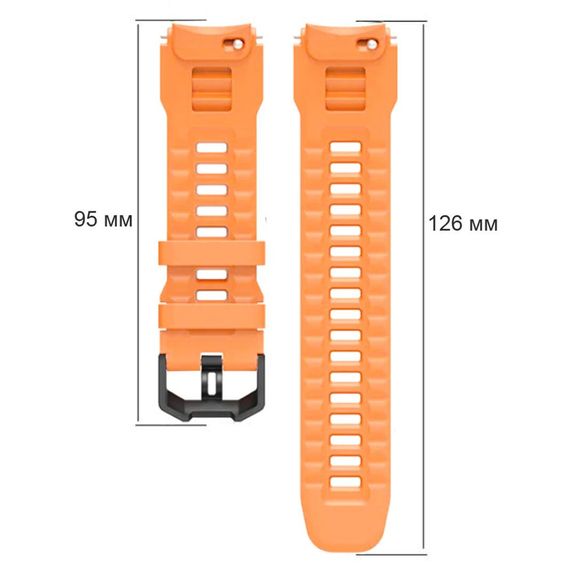 Силіконовий ремінець Primolux для смарт-годинника Amazfit T-Rex 3 Pro 48mm - Orange | Зображення 5