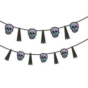 Гірлянда декоративна YES Halloween Череп з китицею 801181 3 м чорна
