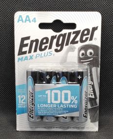Батарейка пальчиковая AA Energizer Max Plus  ( 4шт. )