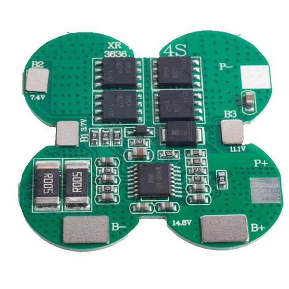 BMS 4S Контроллер заряда разряда (плата защиты) 15А Li-Ion 18650