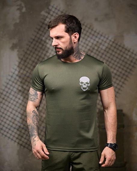 Тактична водовідпірна футболка Король посадки oliva ПП7844 | Зображення 1