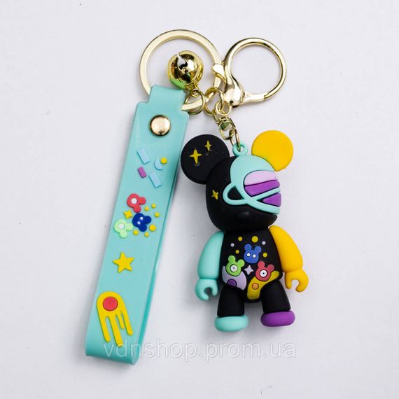 Дитячий брелок Bearbrick 4×6.5 (см) для ключів, на сумку і рюкзак (рандом) HP-55-28 | Зображення 2