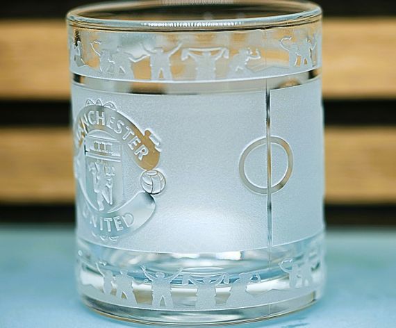 Скляна чашка 320мл ФК Манчестер Юнайтед Manchester United з гравіюванням подарунок для фаната кружка кругова | Зображення 4