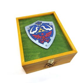 Ящик з кришкою The Legend of Zelda Щит 24,5х19,5х10,8 см  Майстерня містера Томаса Дерево Лак