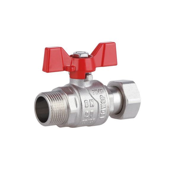 Кран кульовий з накидною гайкою Thermo Alliance Forte 3/4" ВЗ для води прямий SF261W20