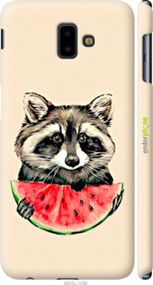 Чохол на Samsung Galaxy J6 Plus 2018 Єнотик з кавуном "4605m-1586-2448"