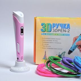 3d ручка з дисплеєм 3D ручка Smart 3D Pen 2 рожева, Оригінальна 3d ручка, Якісна VI-594 3d ручка