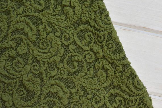 Жаккардовые чехлы на стулья без юбки Зелёные | Зображення 1