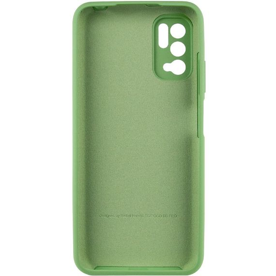 Чехол Silicone Cover Full Camera (AA) для Xiaomi Redmi Note 10 5G / Poco M3 Pro Full camera, М'ятний/Mint | Зображення 1