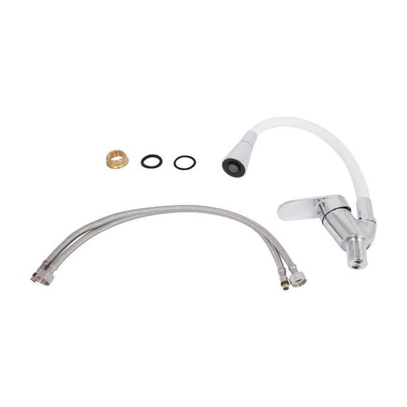 Змішувач для кухні Lidz Tani 008F3 з гнучким виливом (k40) LDTAN008F3WCR37037 Chrome/White | Зображення 7